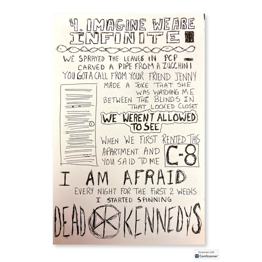 Handwritten Lyrics: Imagine We Are Infinite (PCP)