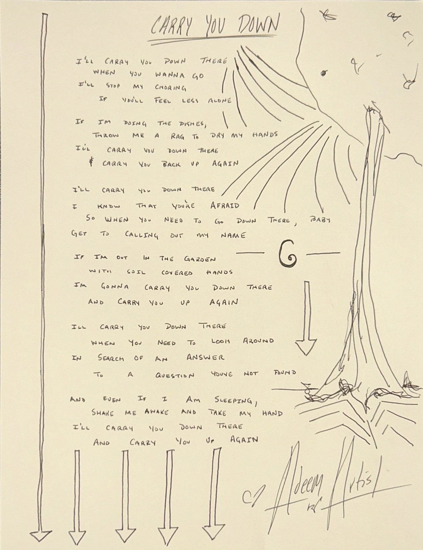 Handwritten Lyrics